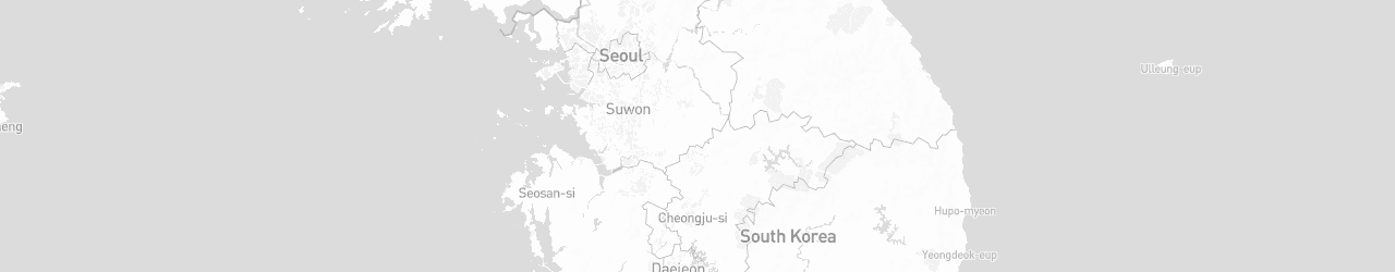 Kaart van Zuid-Korea